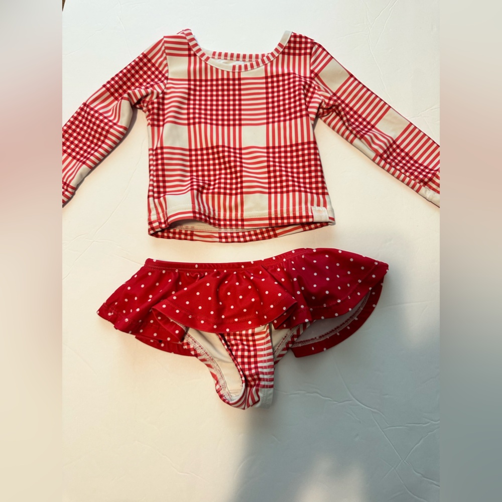 12M SweetHoney Picnic Plaid Swim Suit
